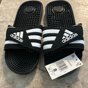 ADIDAS Black Sandals NWT Size 8